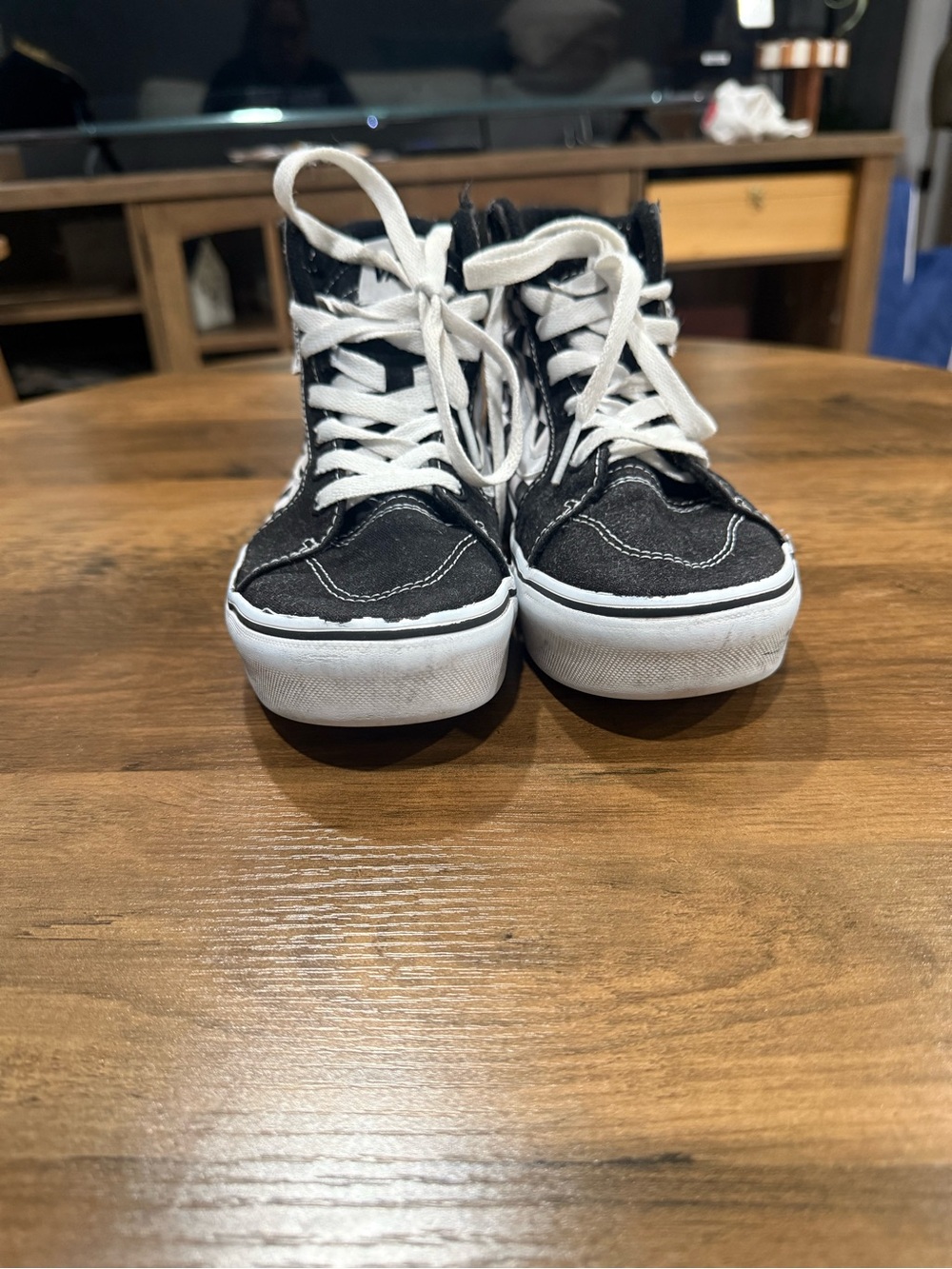 Vans Kids Black & White High-Top Lace Sneakers